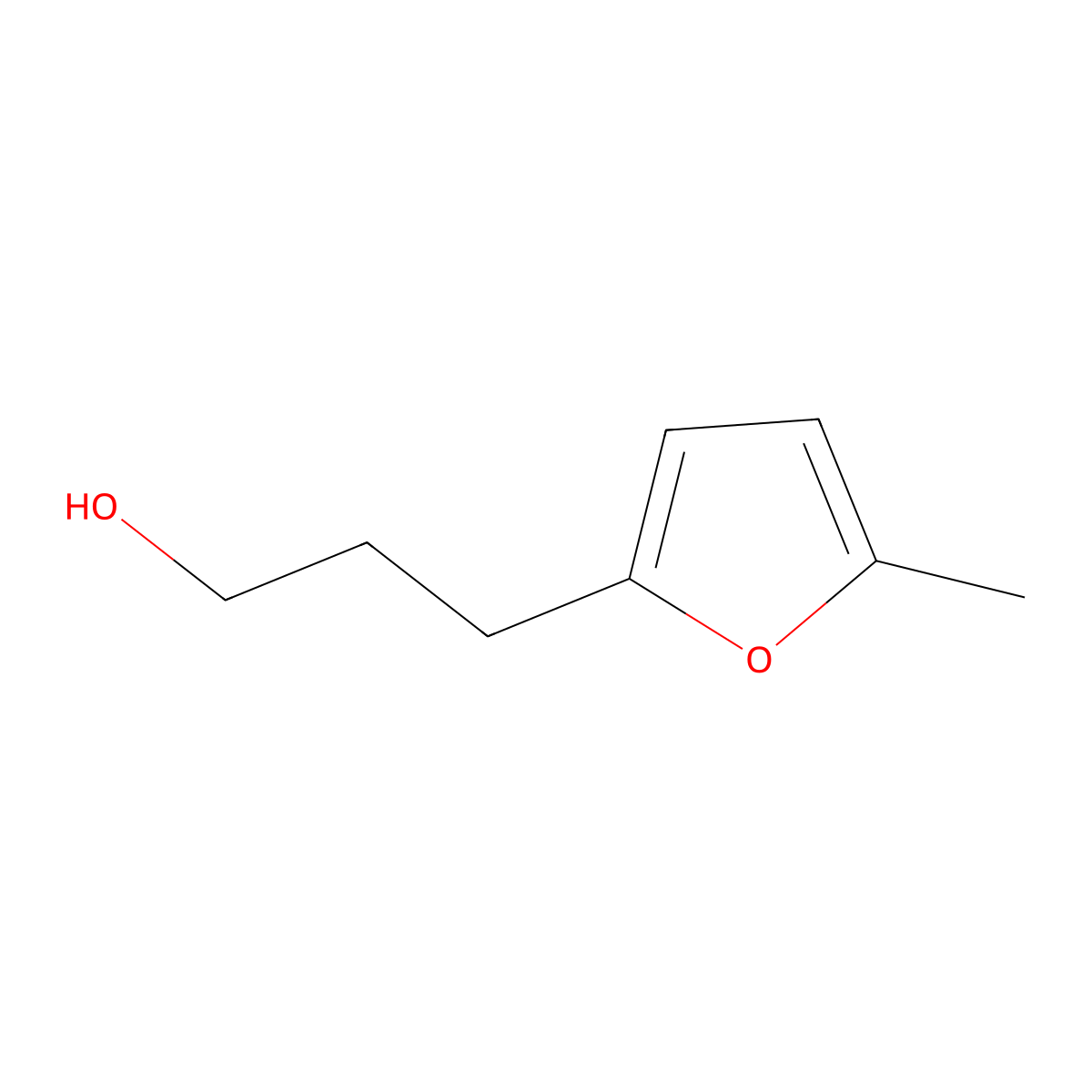 3-(5-Methyl-2-furanyl)-1-propanol molecular structure, CAS 17162-95-7