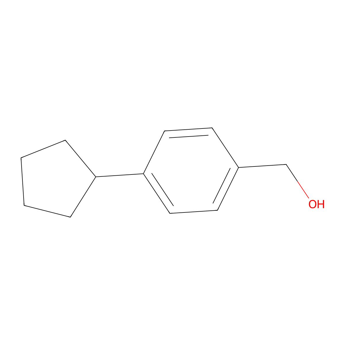 (4-Cyclopentylphenyl)methanol molecular structure, CAS 171623-29-3