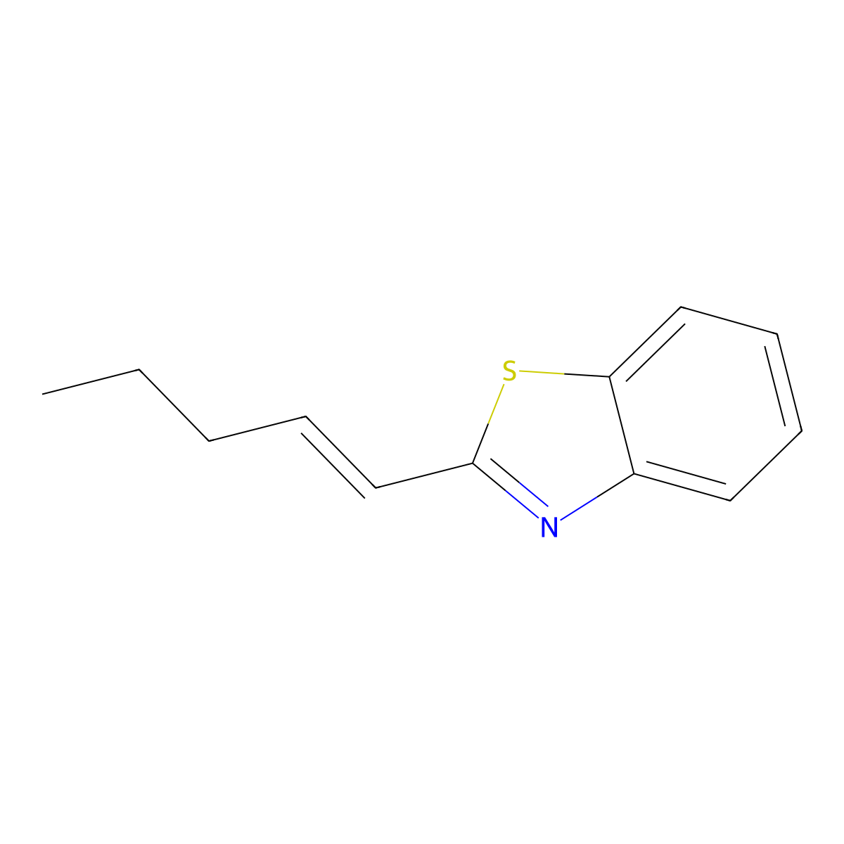 Benzothiazole, 2-(1E)-1-pentenyl-(9CI) molecular structure, CAS 171628-32-3