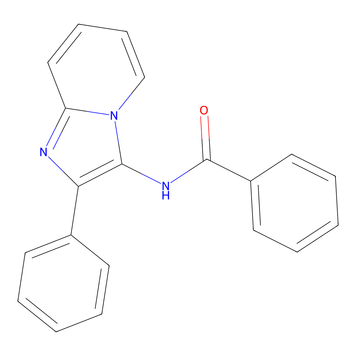 N-(2-phenylimidazo[1,2-a]pyridin-3-yl)benzamide molecular structure, CAS 171628-57-2