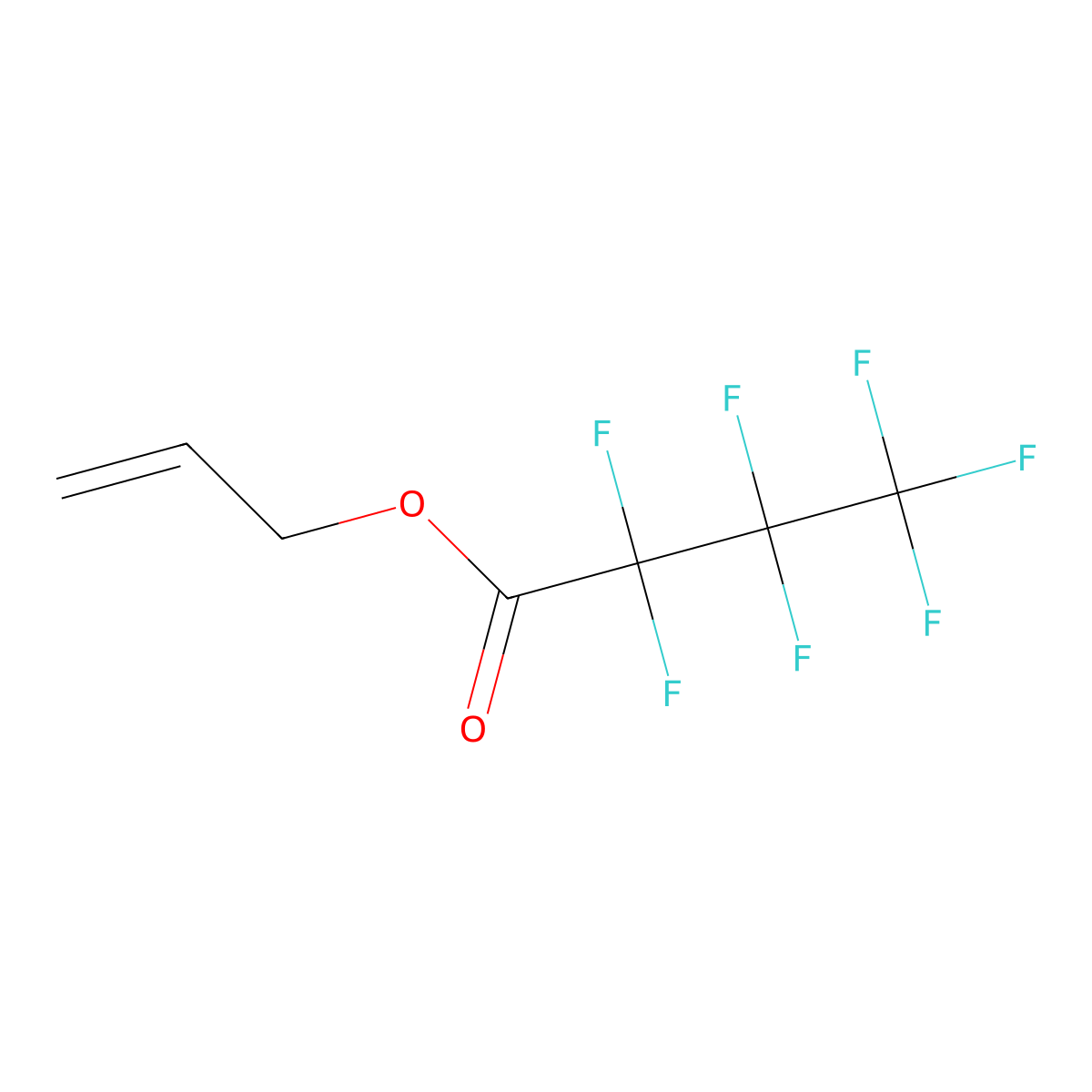 2-Propen-1-yl 2,2,3,3,4,4,4-heptafluorobutanoate molecular structure, CAS 17165-55-8