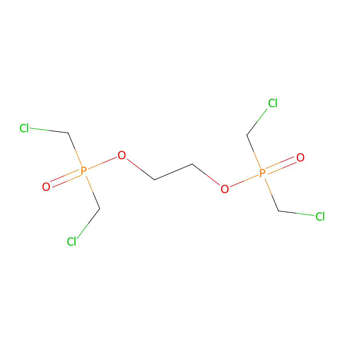 1,2-Bis[bis(chloromethyl)phosphoryloxy]ethane molecular structure, CAS 17166-85-7