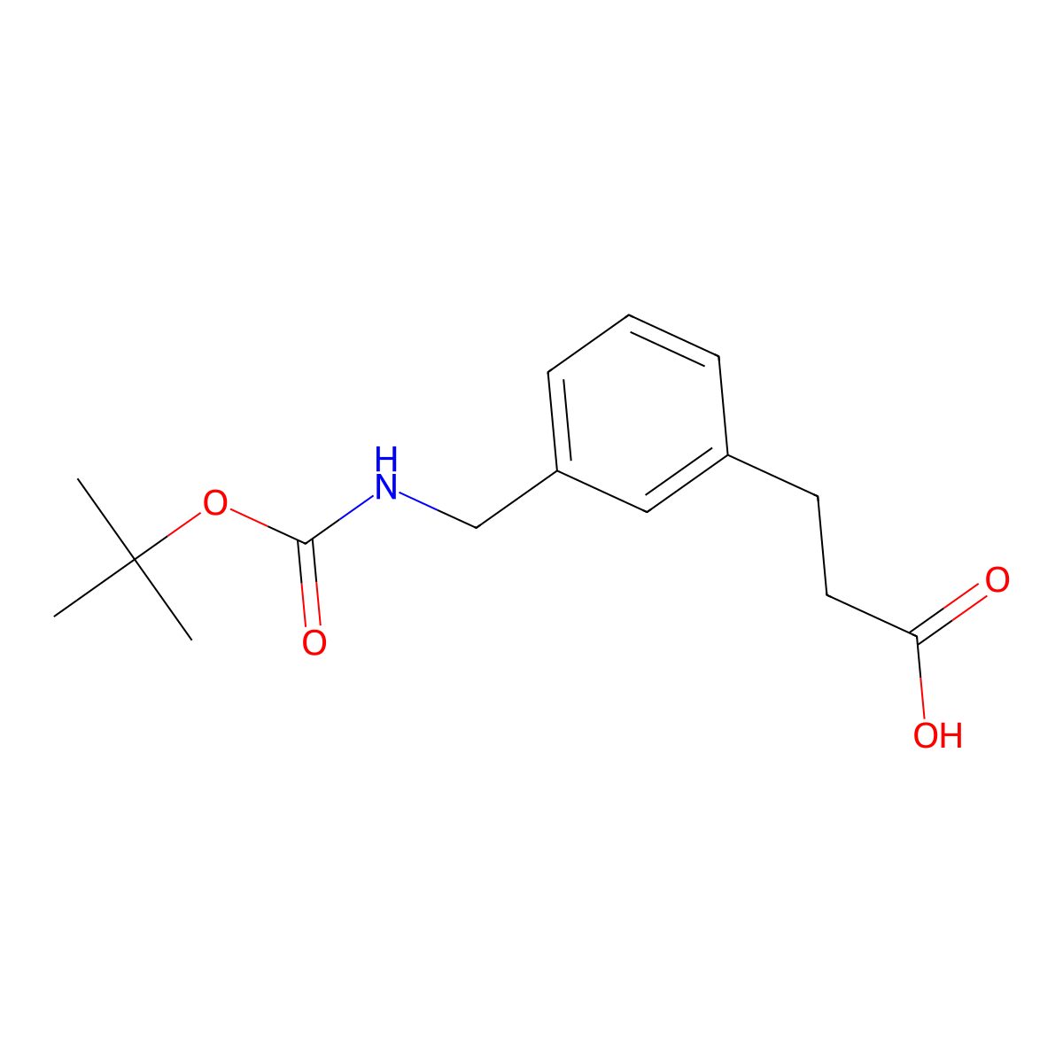 3-[3-({[(Tert-butoxy)carbonyl]amino}methyl)phenyl]propanoic acid molecular structure, CAS 171663-00-6