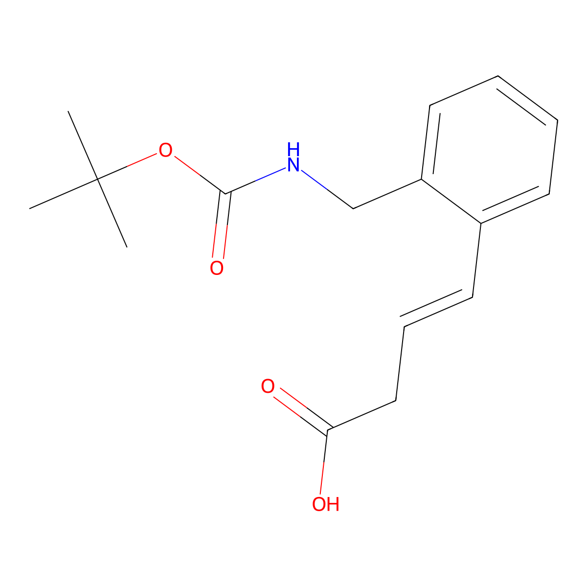 4-(2-{[(tert-Butoxycarbonyl)amino]methyl}phenyl)but-3-enoic acid molecular structure, CAS 171663-05-1
