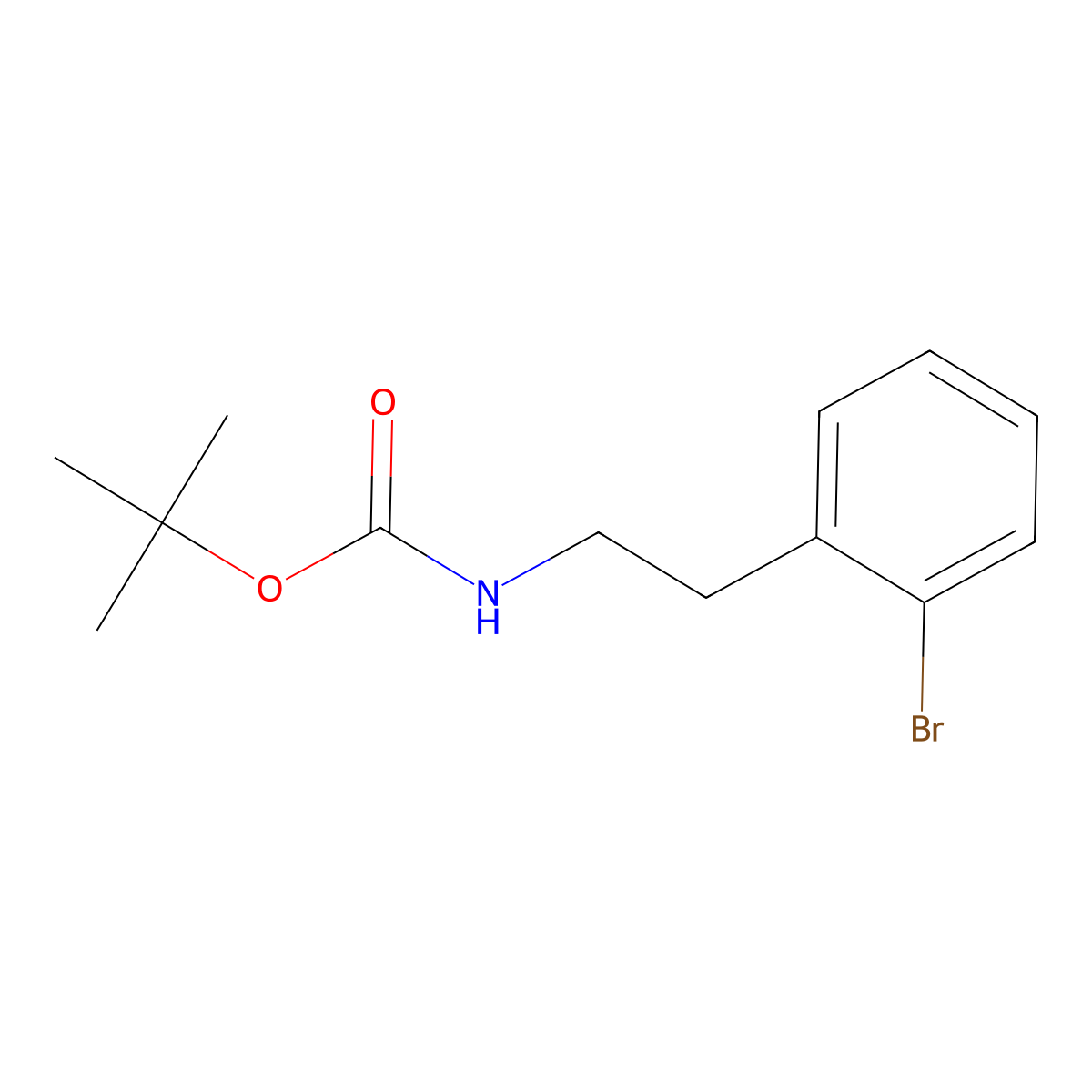 tert-butyl N-[2-(2-bromophenyl)ethyl]carbamate molecular structure, CAS 171663-06-2