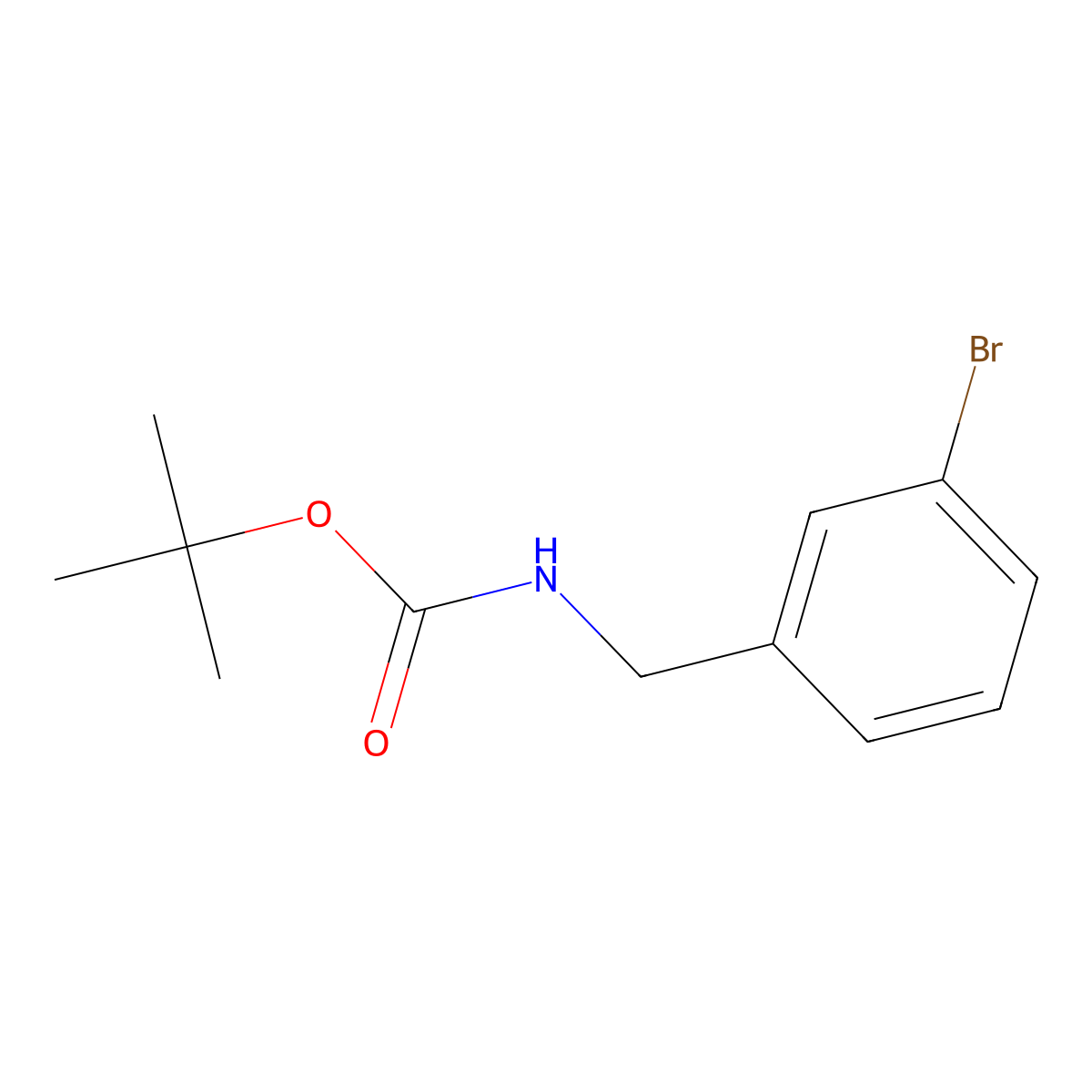 tert-Butyl 3-bromobenzylcarbamate molecular structure, CAS 171663-13-1