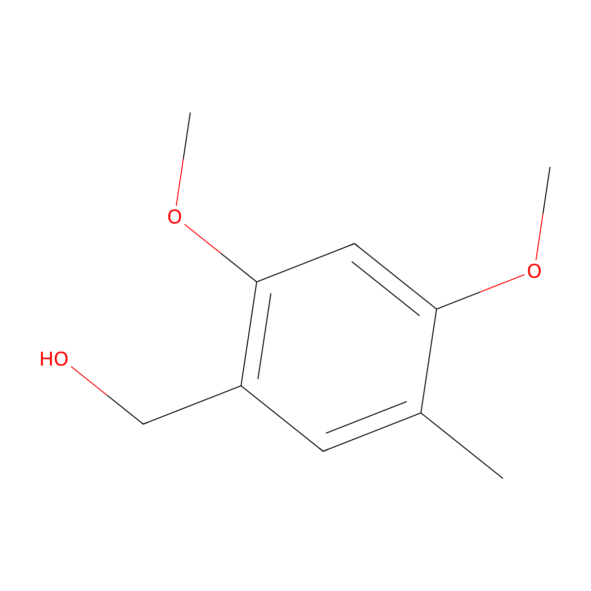 (2,4-Dimethoxy-5-methylphenyl)methanol molecular structure, CAS 171670-26-1