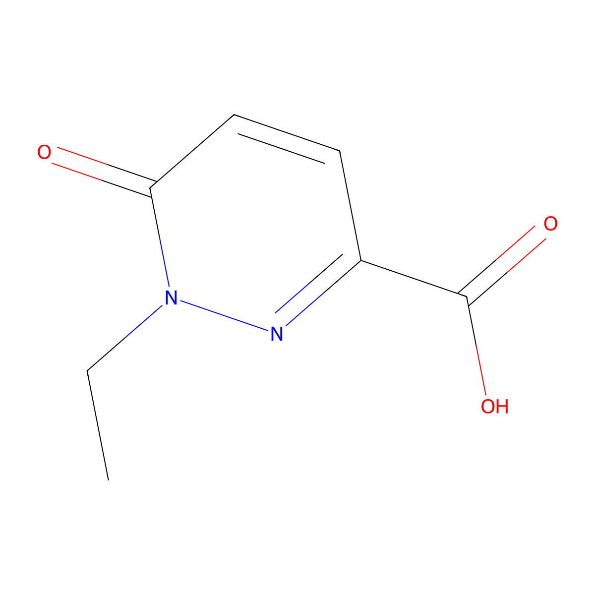 1-Ethyl-6-oxo-1,6-dihydropyridazine-3-carboxylic acid molecular structure, CAS 171672-98-3