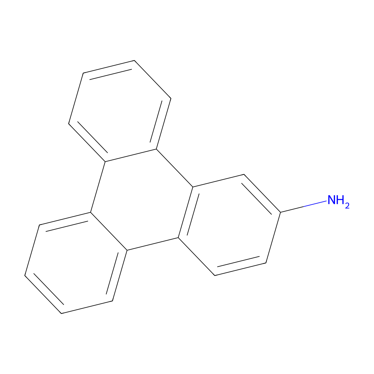 Triphenylen-2-amine molecular structure, CAS 17169-81-2