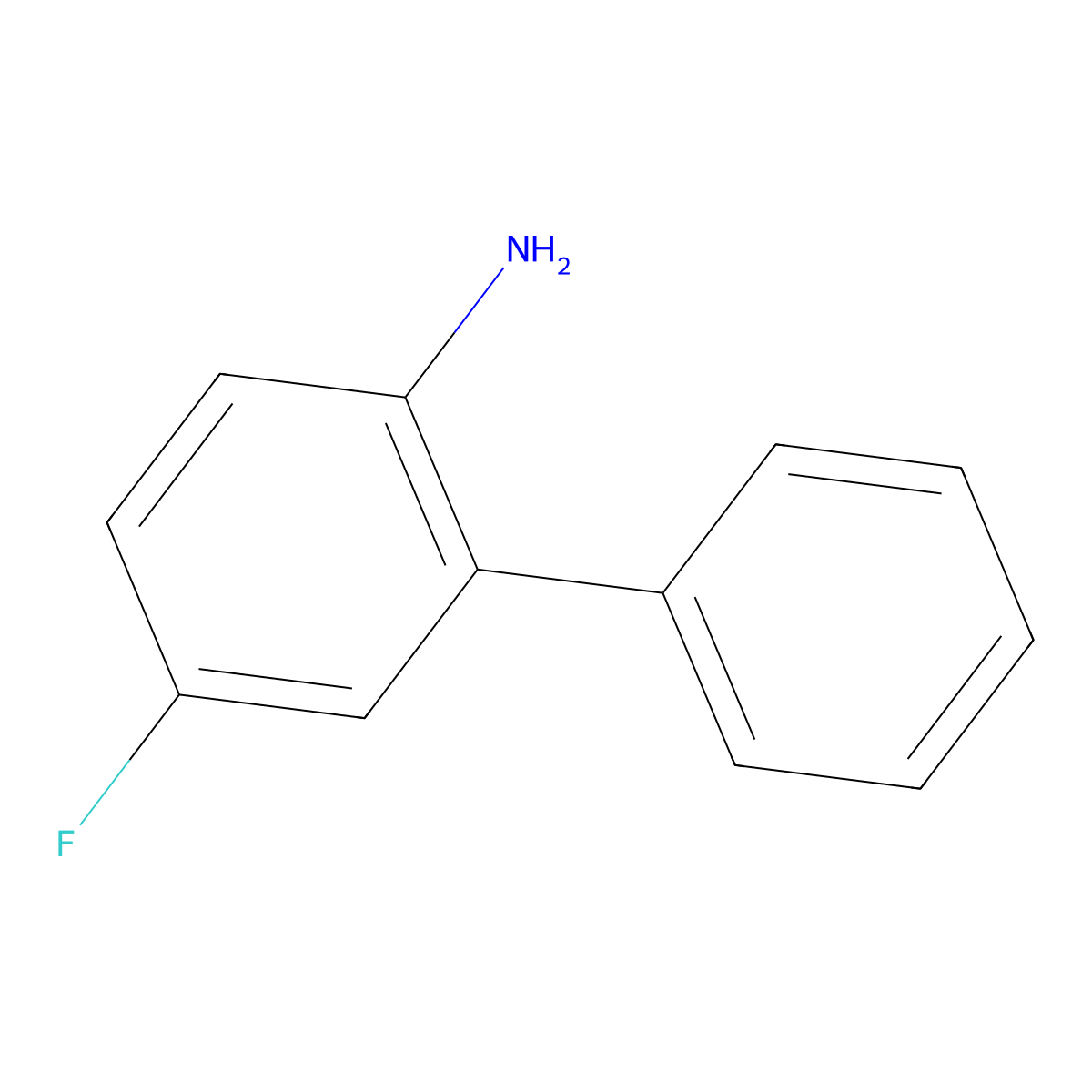 4-Fluoro-2-phenylaniline molecular structure, CAS 1717-22-2