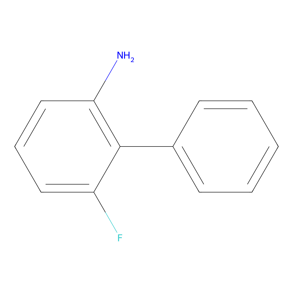 2-Amino-6-fluorobiphenyl molecular structure, CAS 1717-23-3
