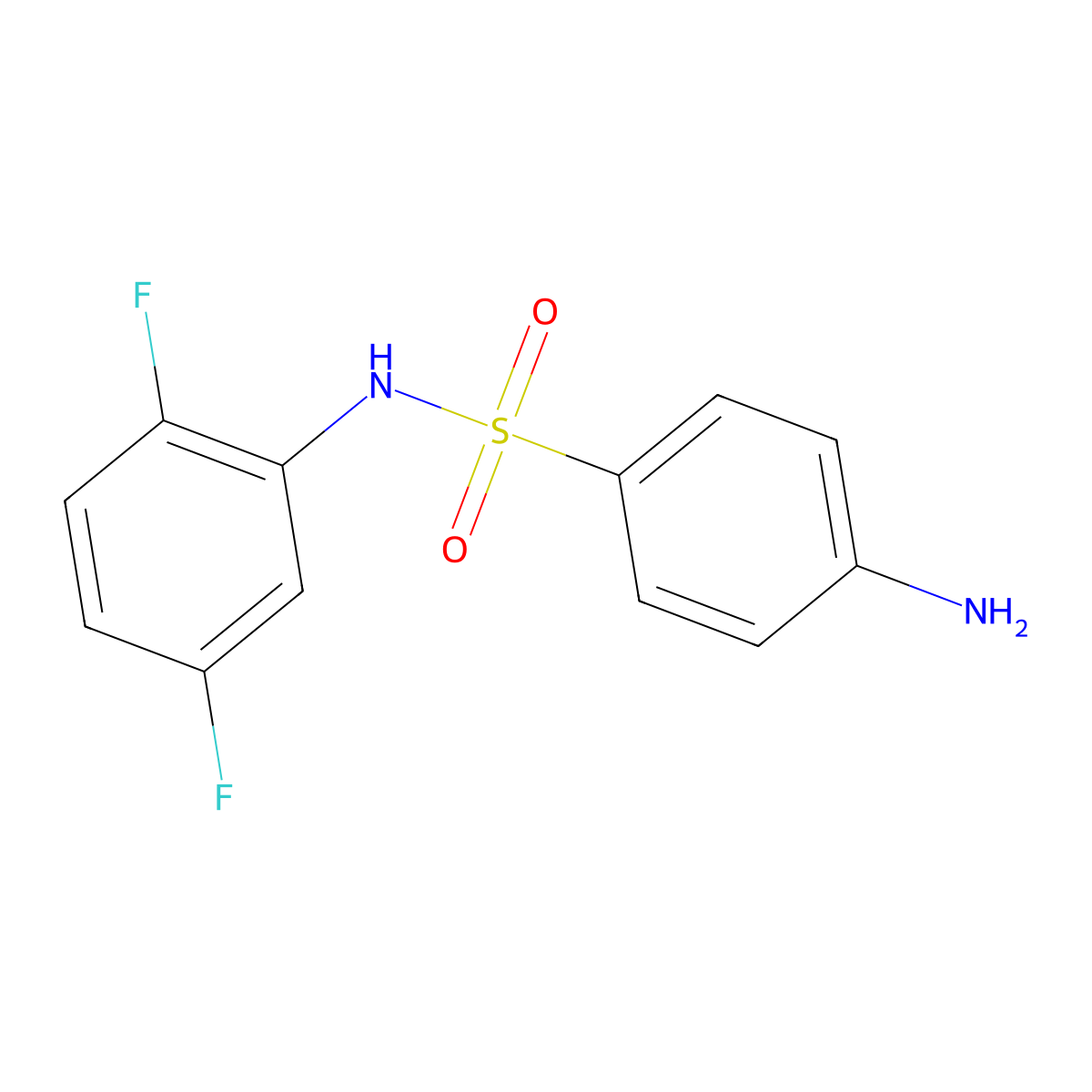 4-amino-N-(2,5-difluorophenyl)benzenesulfonamide molecular structure, CAS 1717-37-9