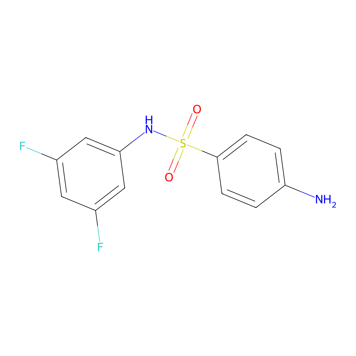 3',5'-Difluorosulfanilanilide molecular structure, CAS 1717-38-0