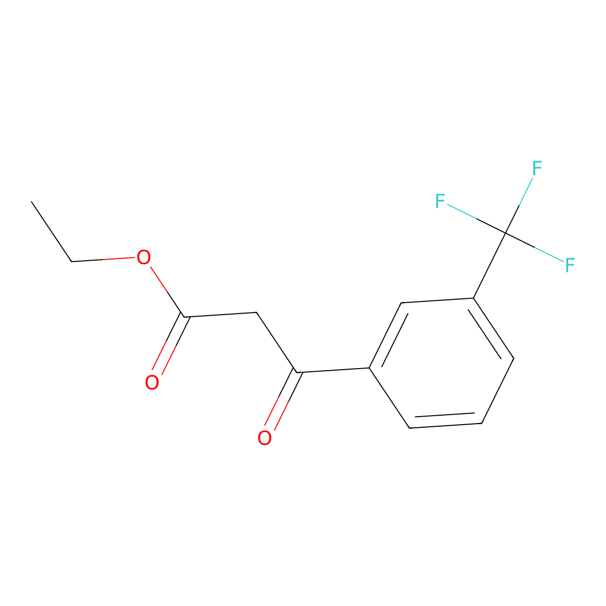 Ethyl 3-oxo-3-[3-(trifluoromethyl)phenyl]propanoate molecular structure, CAS 1717-42-6