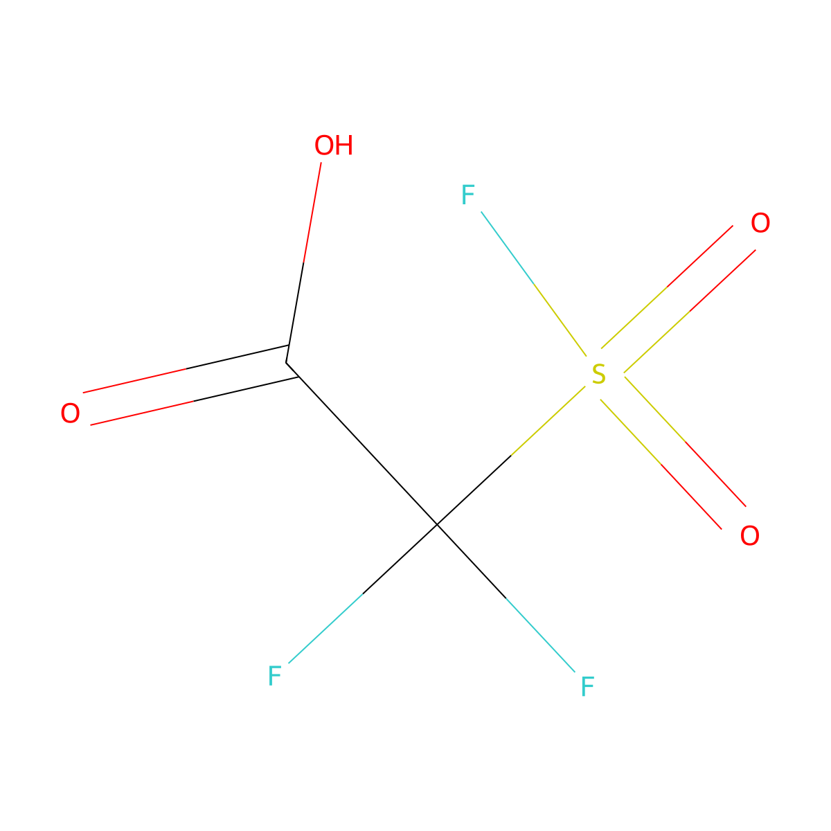 2,2-Difluoro-2-(fluorosulfonyl)acetic acid molecular structure, CAS 1717-59-5