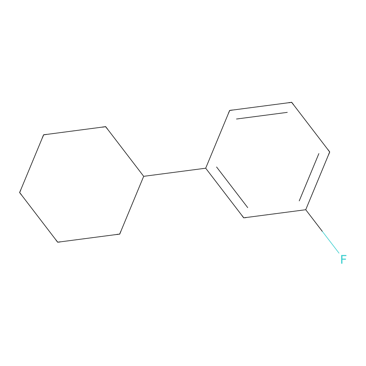 1-Cyclohexyl-3-fluorobenzene molecular structure, CAS 1717-83-5