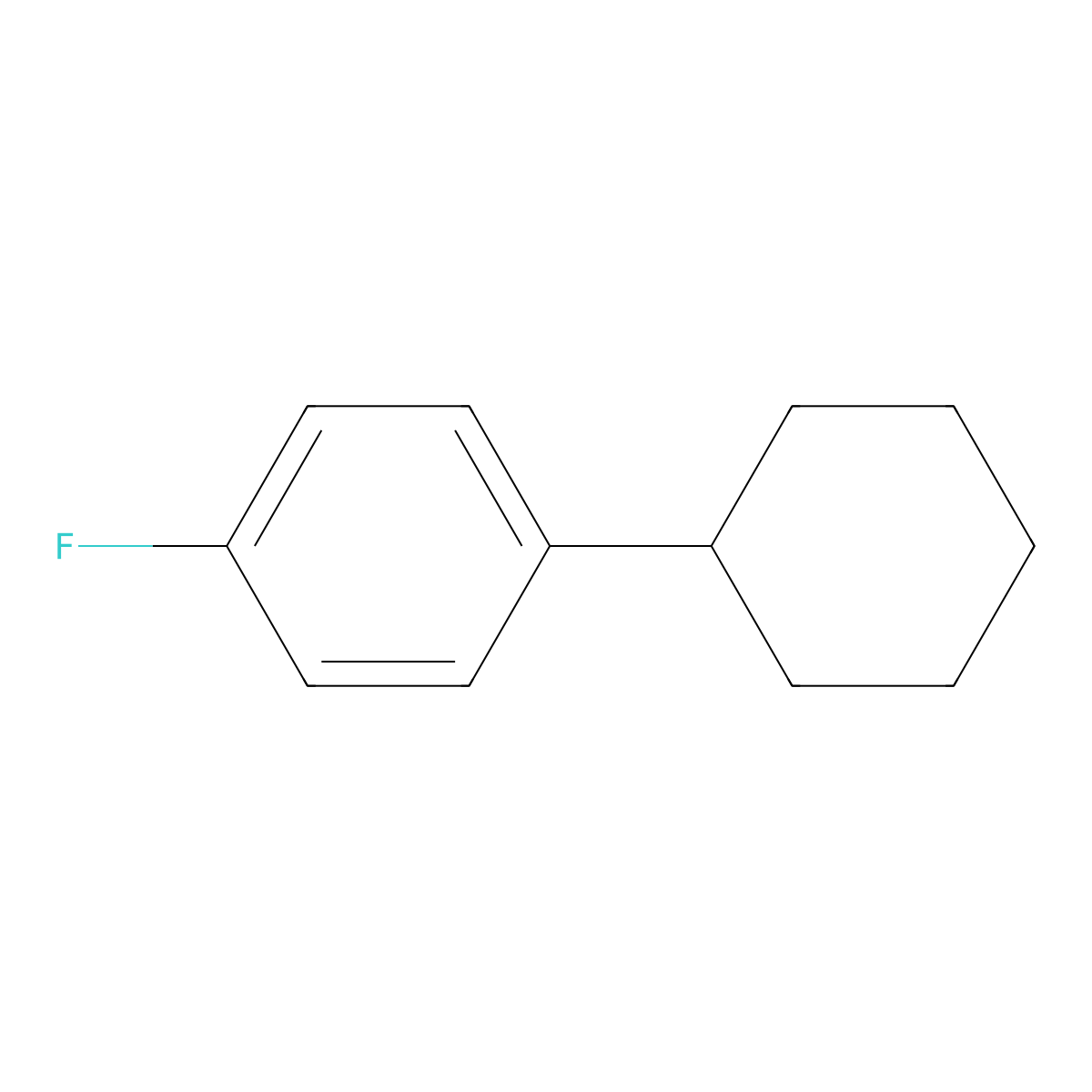 1-Cyclohexyl-4-fluorobenzene molecular structure, CAS 1717-84-6