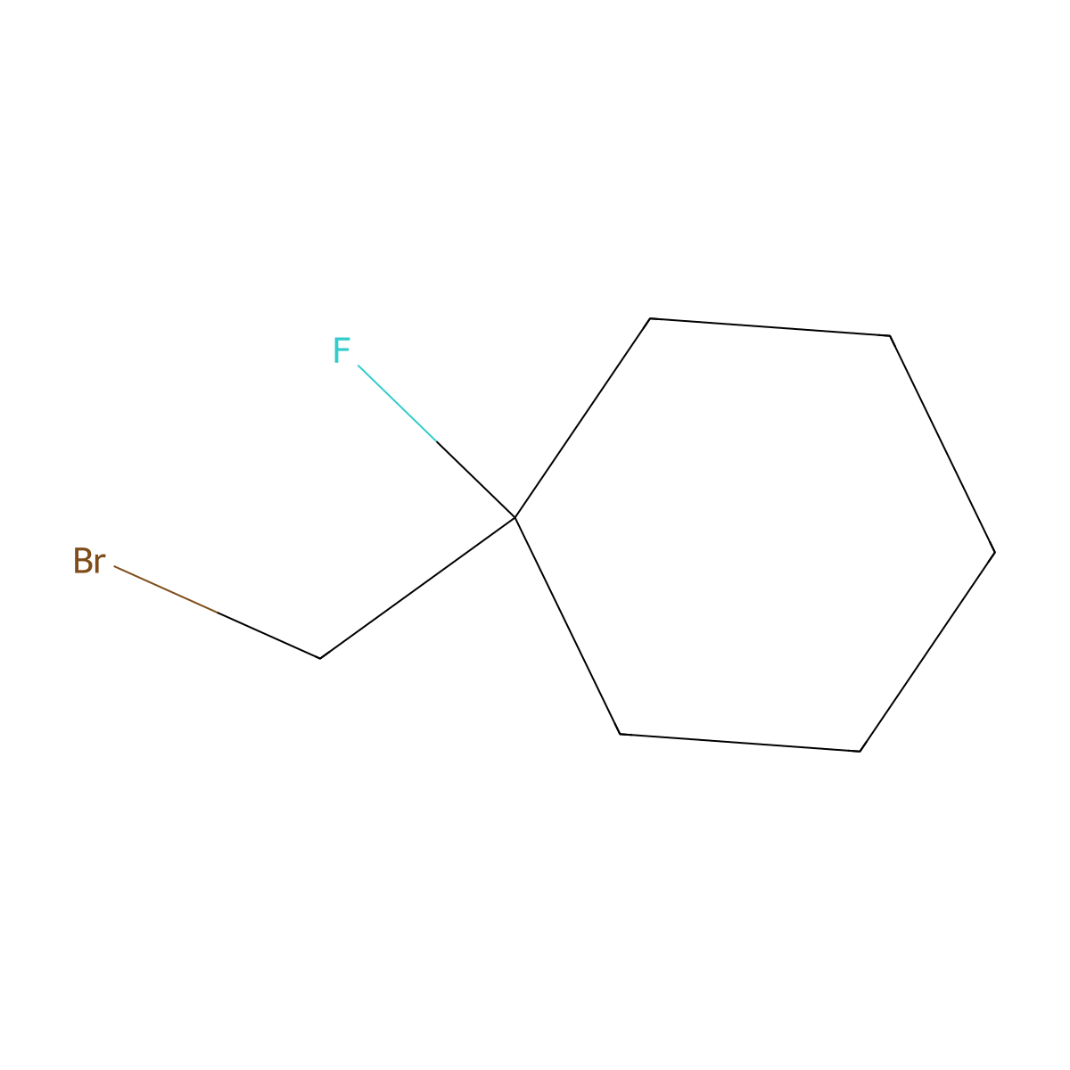 1-(Bromomethyl)-1-fluorocyclohexane molecular structure, CAS 17171-00-5
