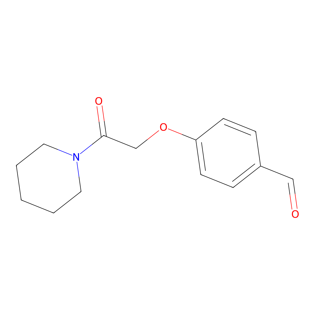 Benzaldehyde, p-(1-piperidinyl)carbonylmethoxy- molecular structure, CAS 17172-62-2
