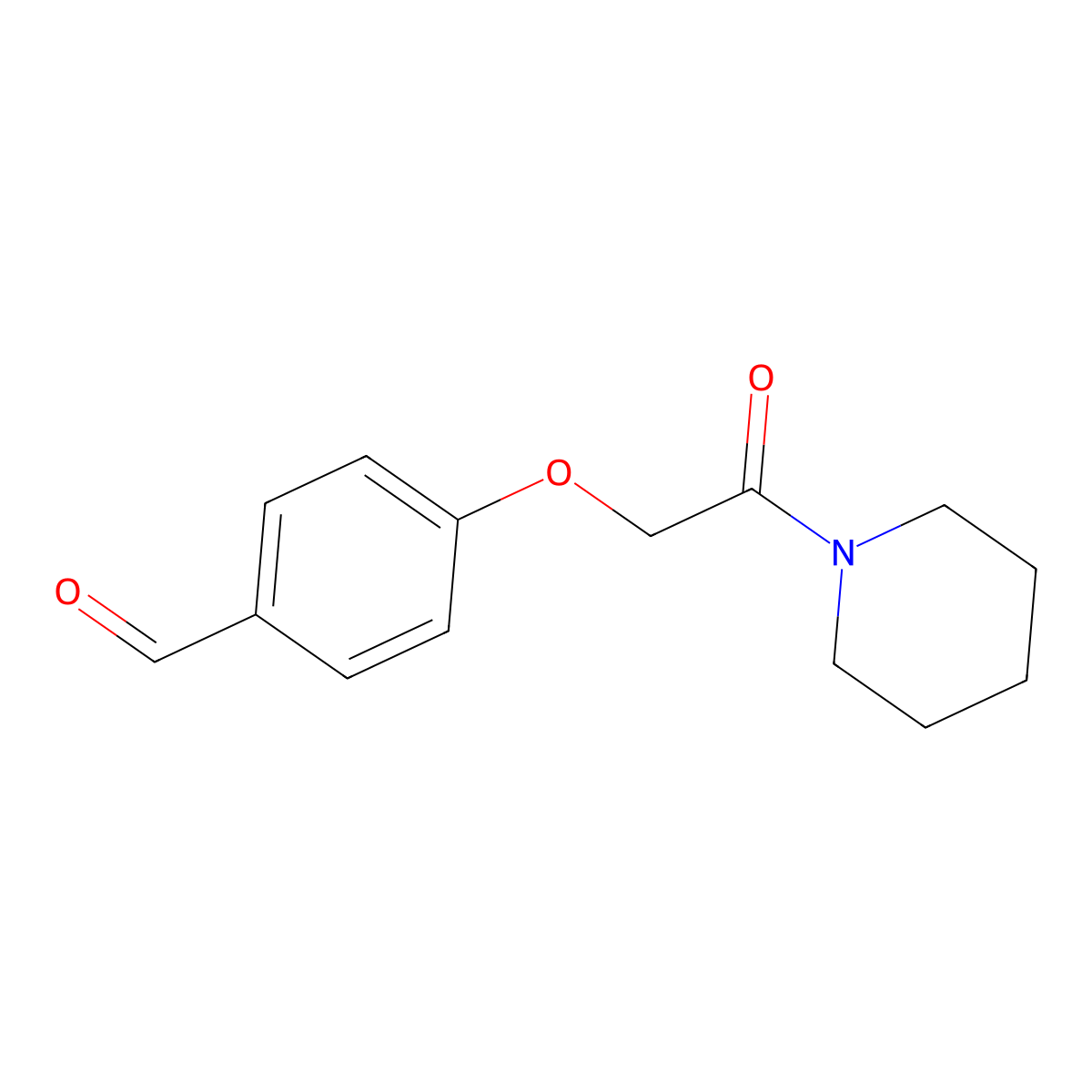 Benzaldehyde, p-(1-piperidinyl)carbonylmethoxy- molecular structure, CAS 17172-62-2