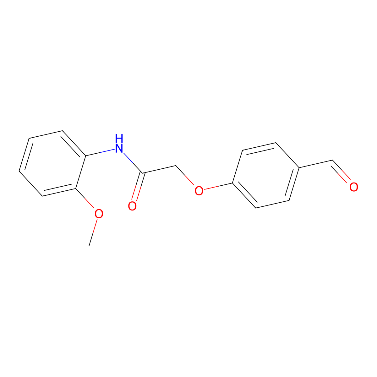 2-(4-formylphenoxy)-N-(2-methoxyphenyl)acetamide molecular structure, CAS 17172-64-4