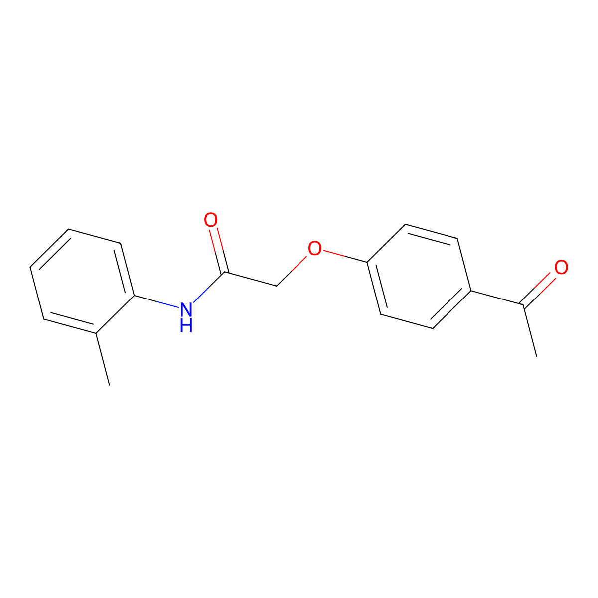 2-(4-Acetylphenoxy)-N-(2-methylphenyl)acetamide molecular structure, CAS 17172-81-5