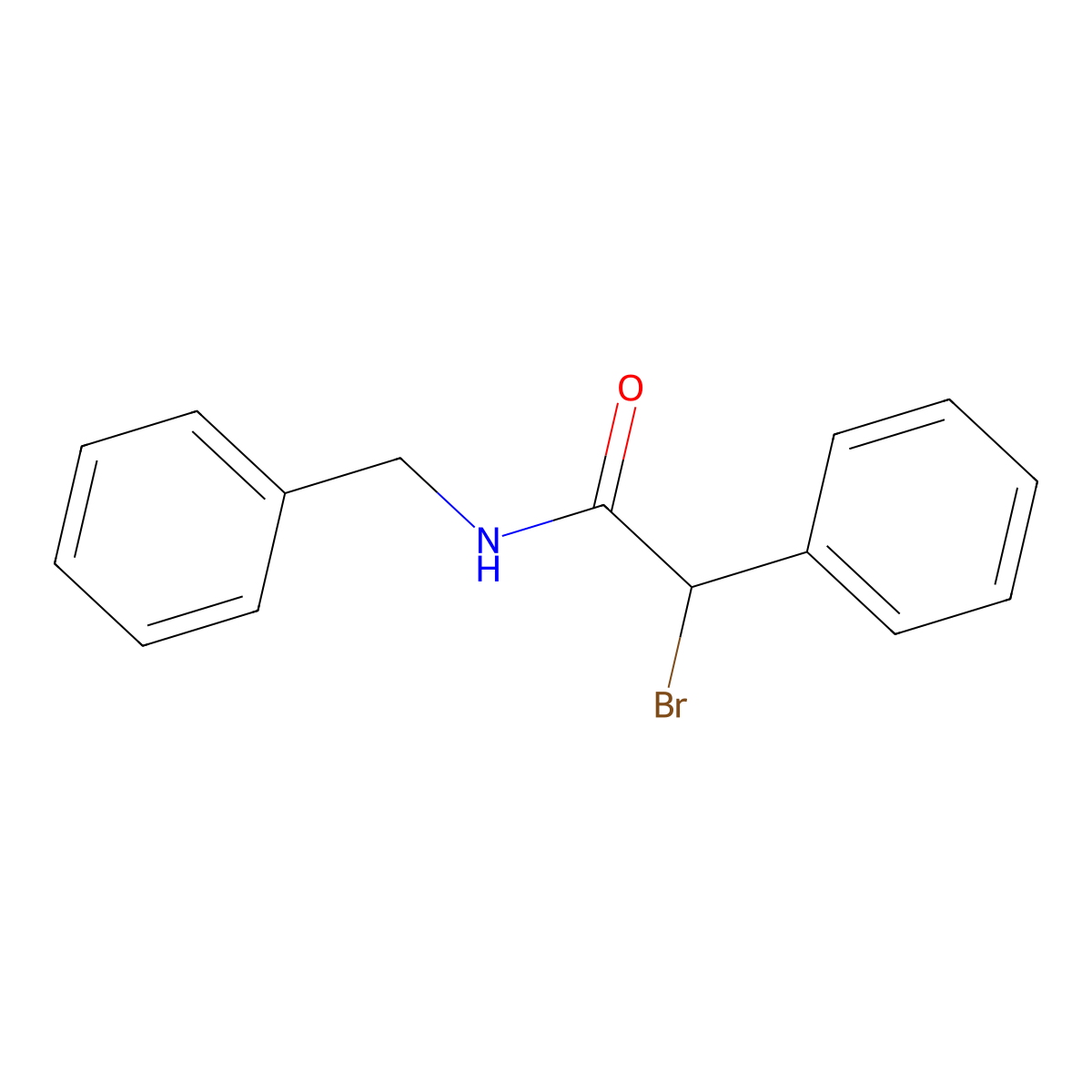 N-Benzyl-2-bromo-2-phenylacetamide molecular structure, CAS 17172-88-2