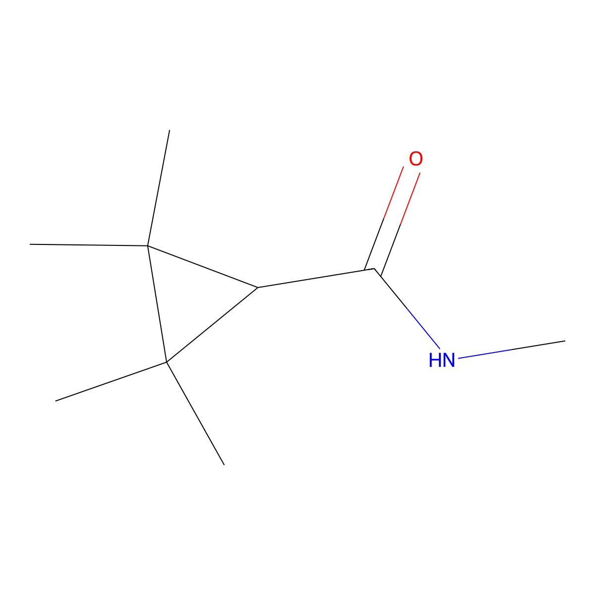 Cyclopropanecarboxamide, N,2,2,3,3-pentamethyl- molecular structure, CAS 171722-69-3