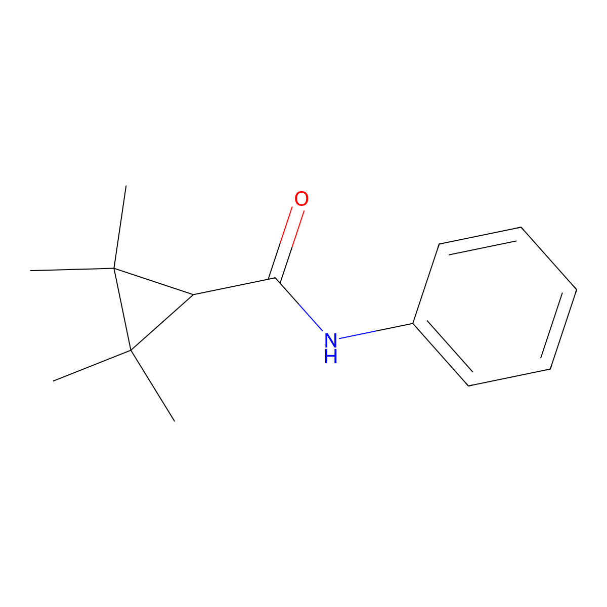 2,2,3,3-tetramethyl-N-phenylcyclopropanecarboxamide molecular structure, CAS 171722-70-6