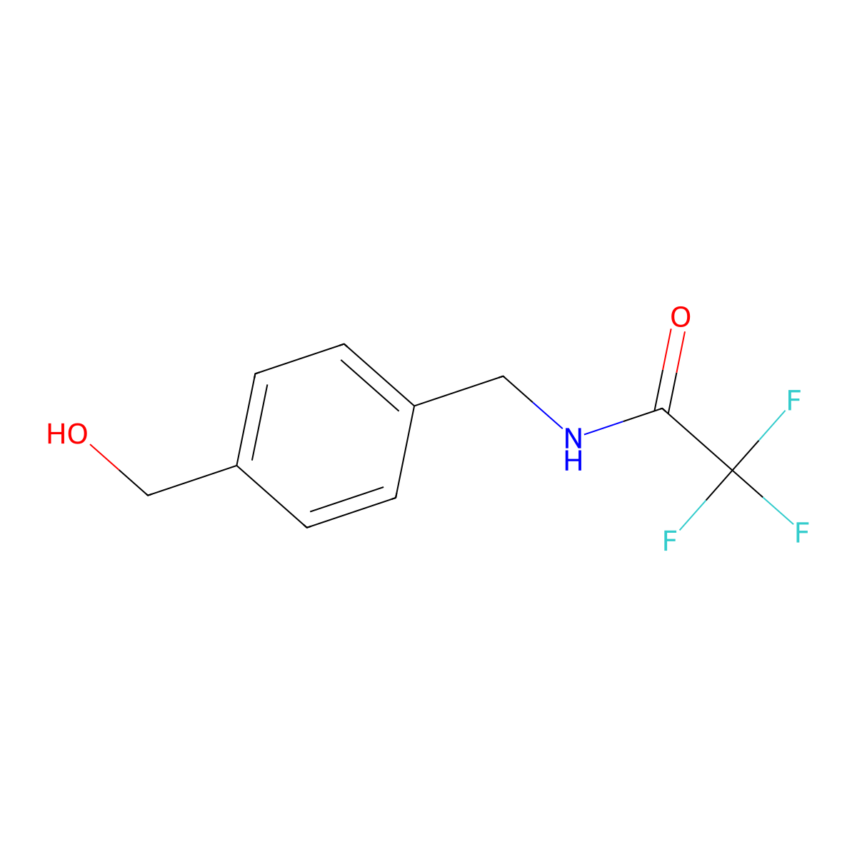 N-(4-Hydroxymethylbenzyl)trifluoroacetamide molecular structure, CAS 171723-95-8