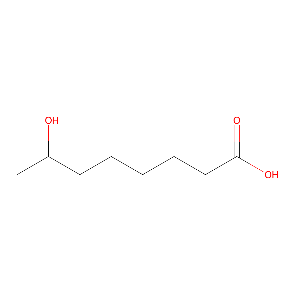 (+-)-7-Hydroxyoctanoic acid molecular structure, CAS 17173-14-7