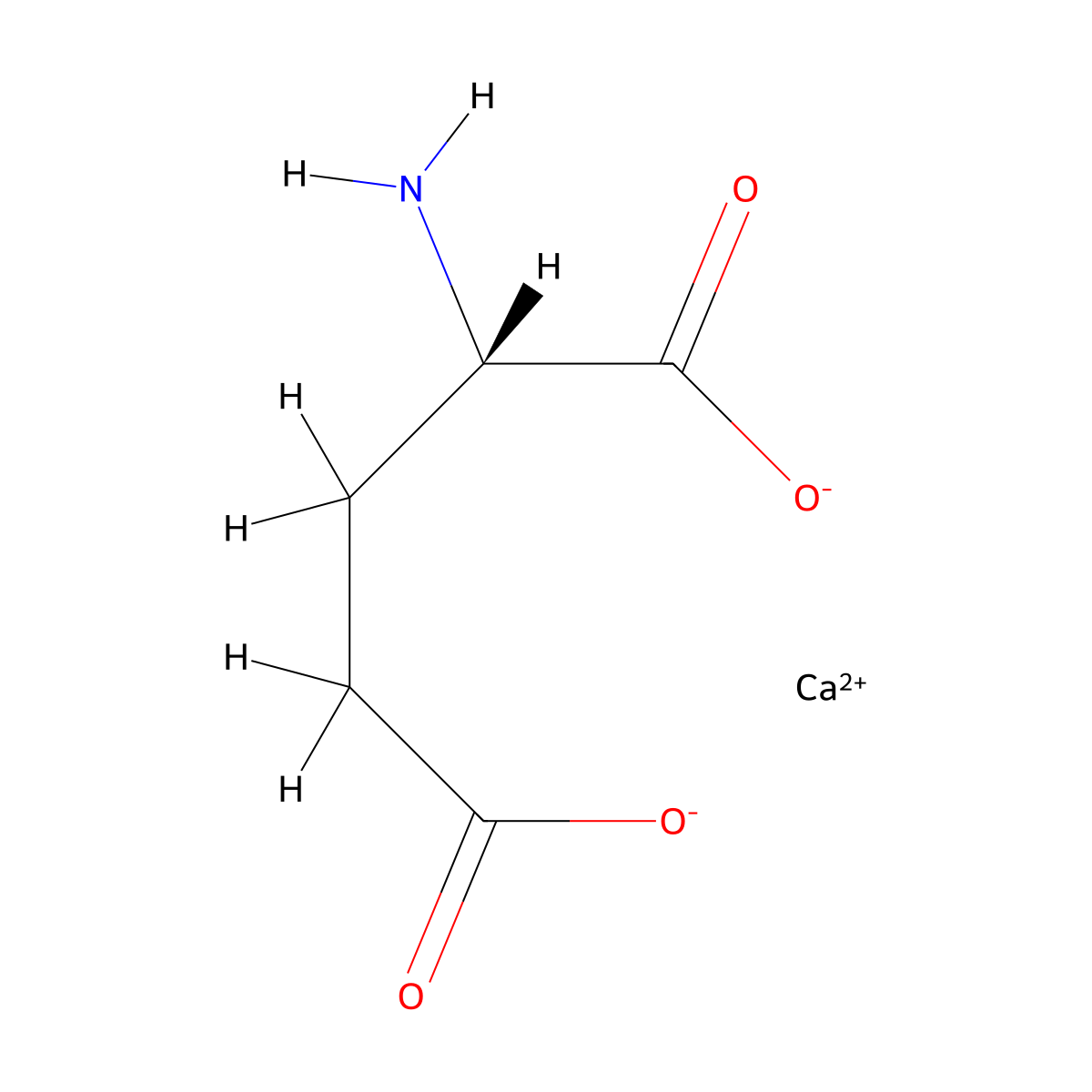 L-Glutamic acid, calcium salt (1:?) molecular structure, CAS 17173-47-6