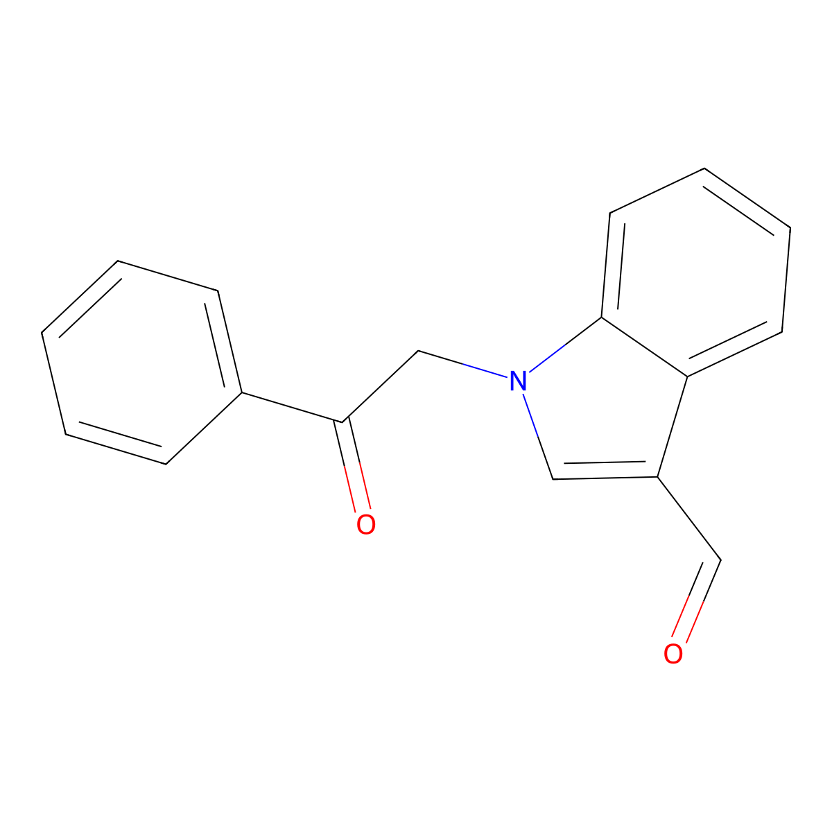 1-Phenacylindole-3-carbaldehyde molecular structure, CAS 171734-90-0
