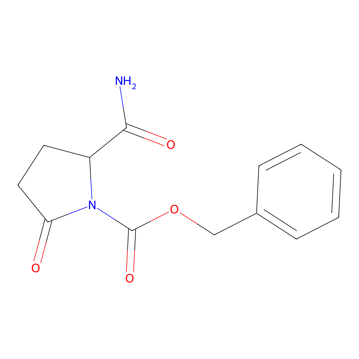 (S)-1-Cbz-5-oxopyrrolidine-2-carboxamide molecular structure, CAS 171738-41-3