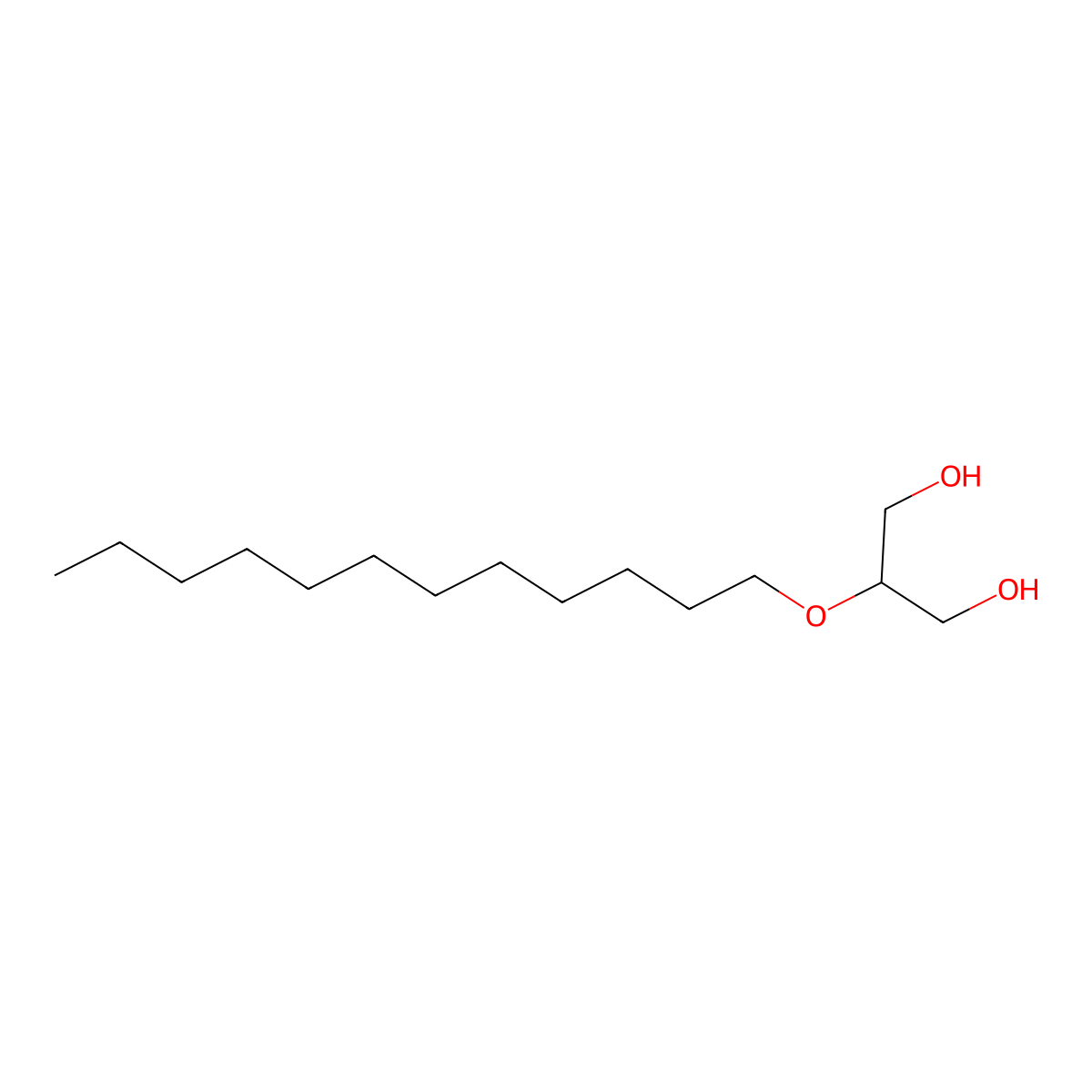 2-O-Dodecylglycerol molecular structure, CAS 17174-67-3