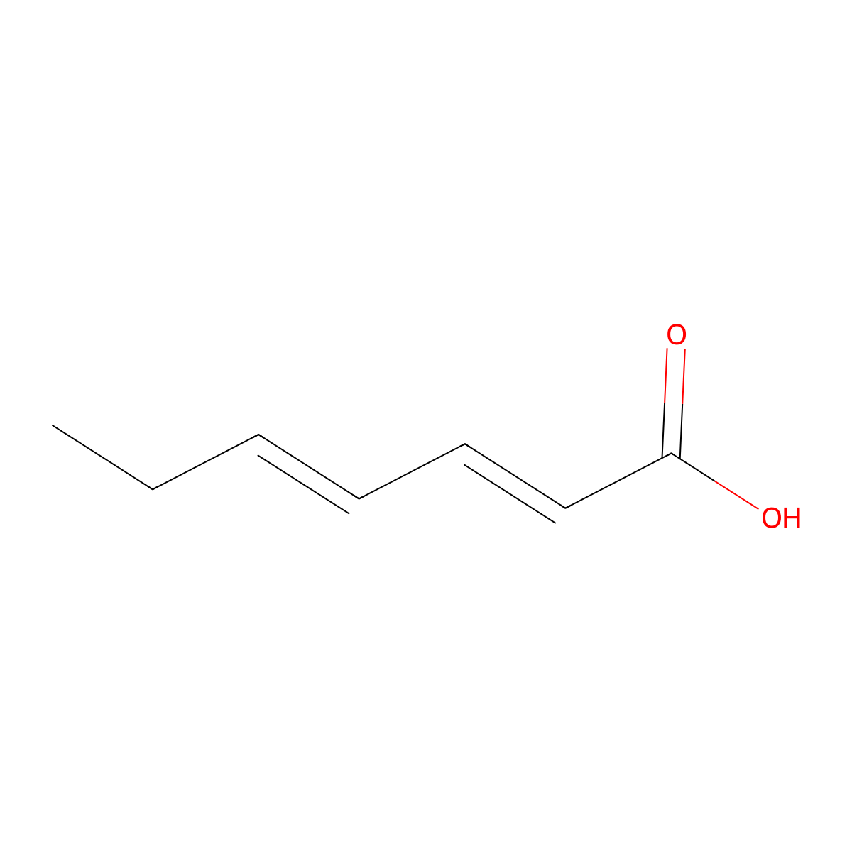 2,4-Heptadienoic acid, (2E,4E)- molecular structure, CAS 17175-86-9