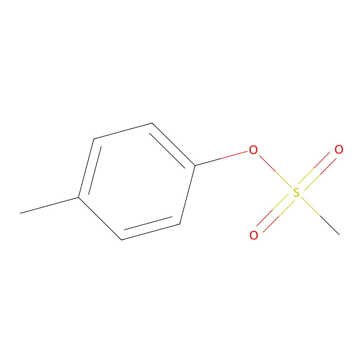 Methanesulfonic acid, 4-methylphenyl ester molecular structure, CAS 17177-63-8