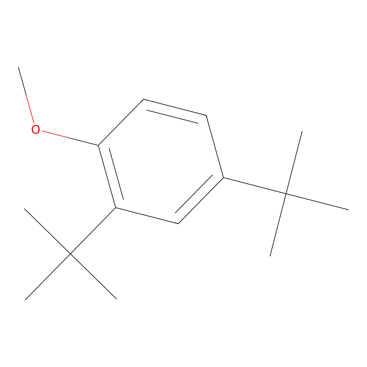 2,4-Di-tert-butyl-1-methoxybenzene molecular structure, CAS 17177-98-9
