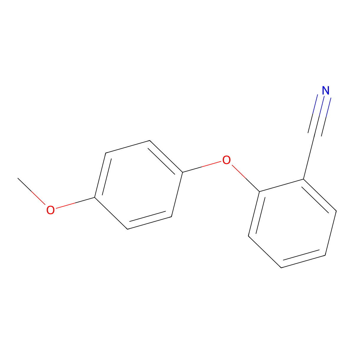2-(4-Methoxyphenoxy)benzonitrile molecular structure, CAS 171771-88-3