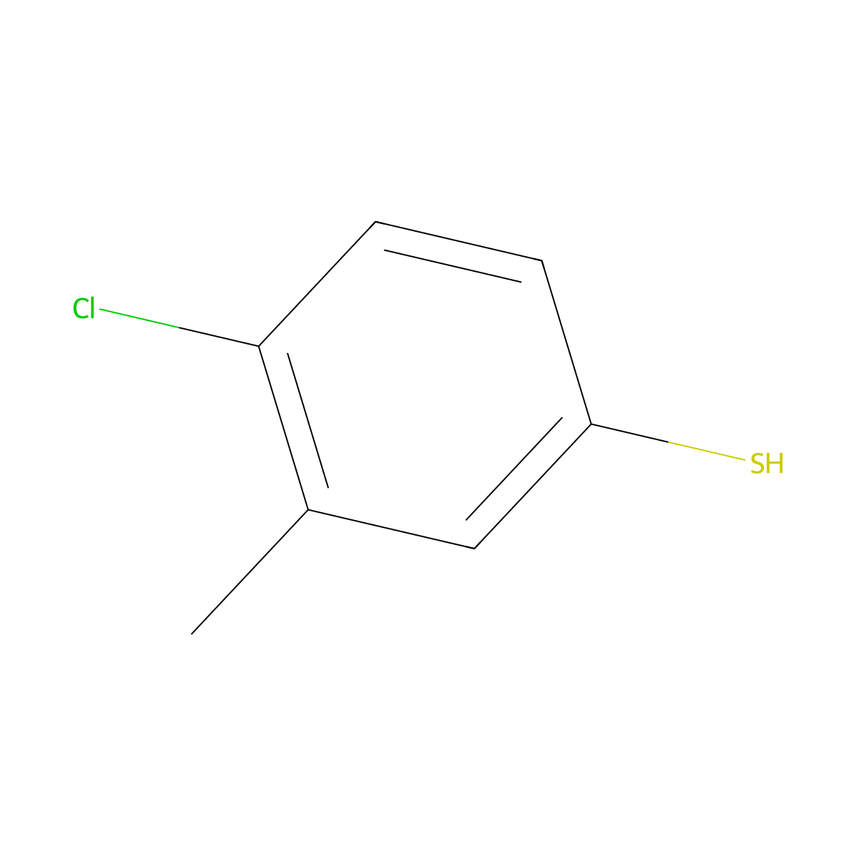 4-Chloro-3-methylthiophenol molecular structure, CAS 17178-00-6