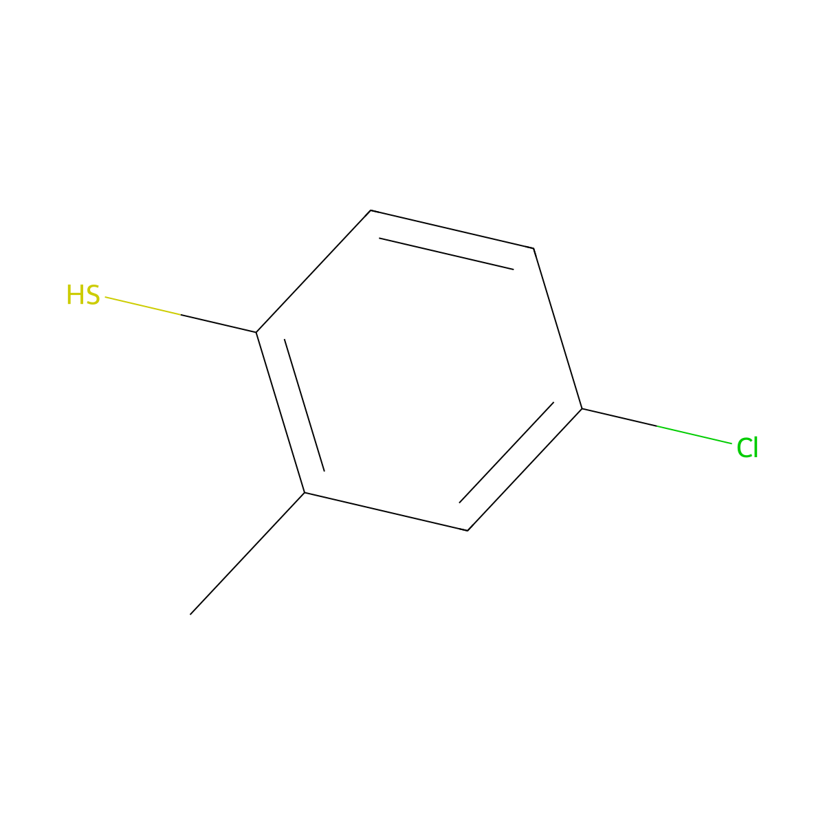 4-Chloro-2-methylthiophenol molecular structure, CAS 17178-01-7