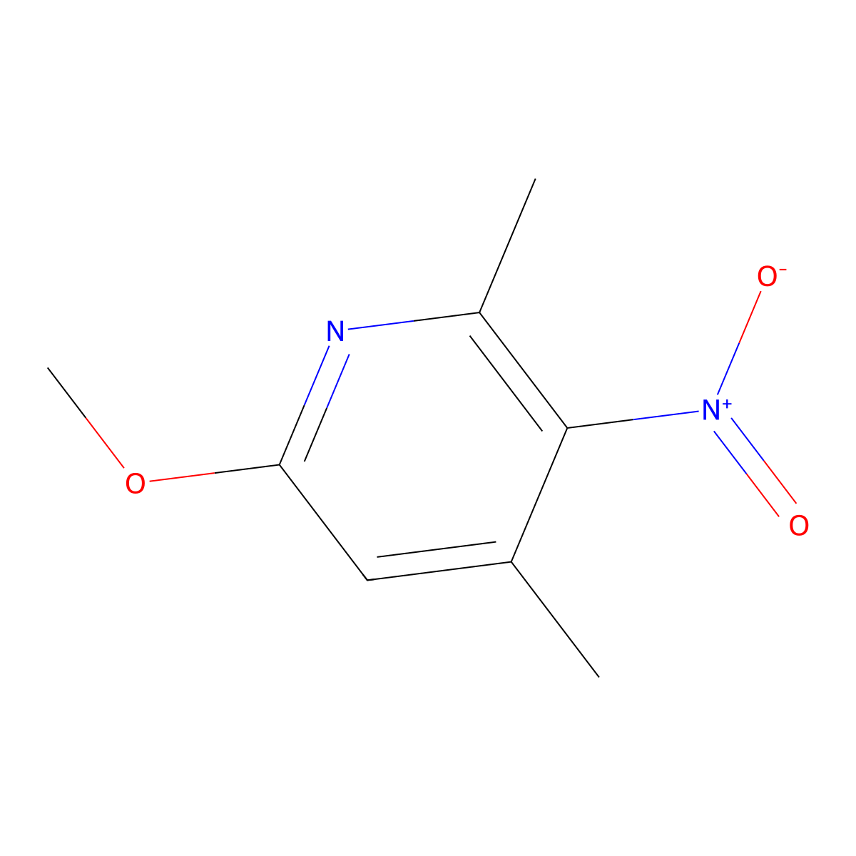 6-Methoxy-2,4-dimethyl-3-nitropyridine molecular structure, CAS 171780-83-9