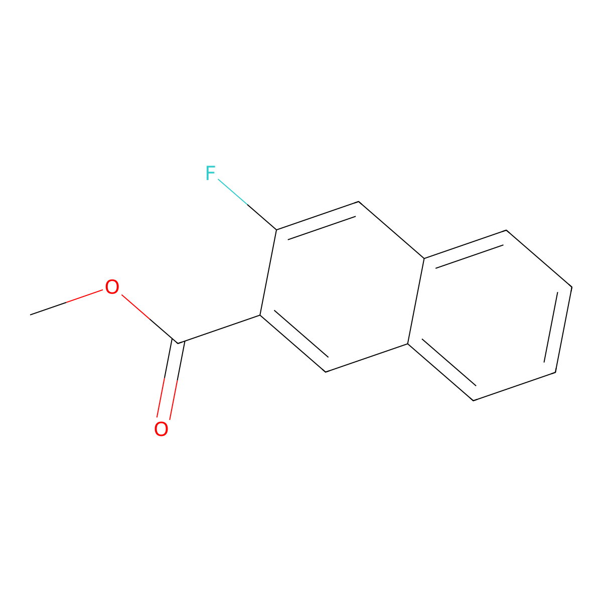Methyl 3-fluoro-2-naphthoate molecular structure, CAS 1718-17-8