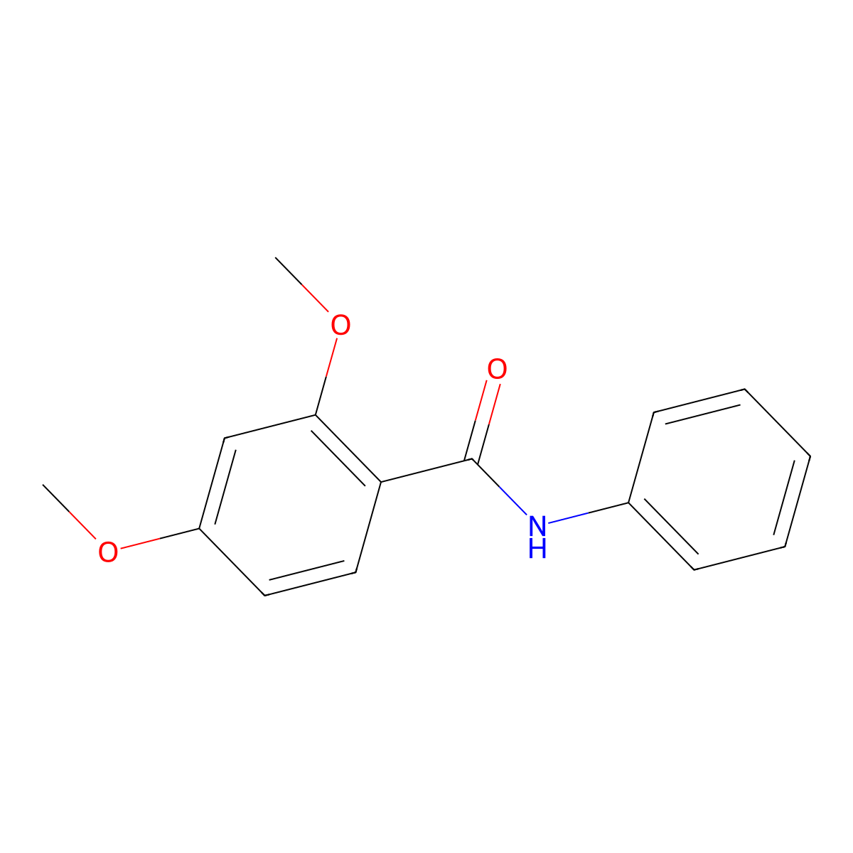 2,4-dimethoxy-N-phenylbenzamide molecular structure, CAS 1718-94-1