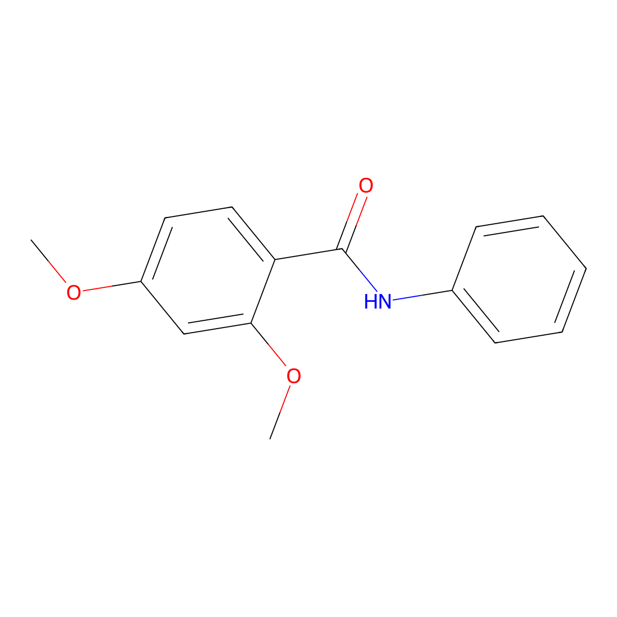2,4-dimethoxy-N-phenylbenzamide molecular structure, CAS 1718-94-1