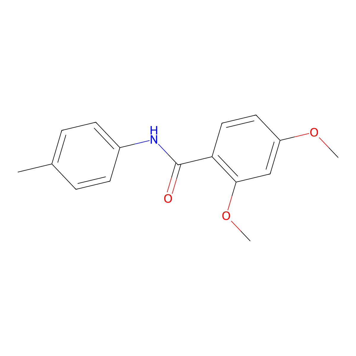 2,4-dimethoxy-N-(4-methylphenyl)benzamide molecular structure, CAS 1718-96-3