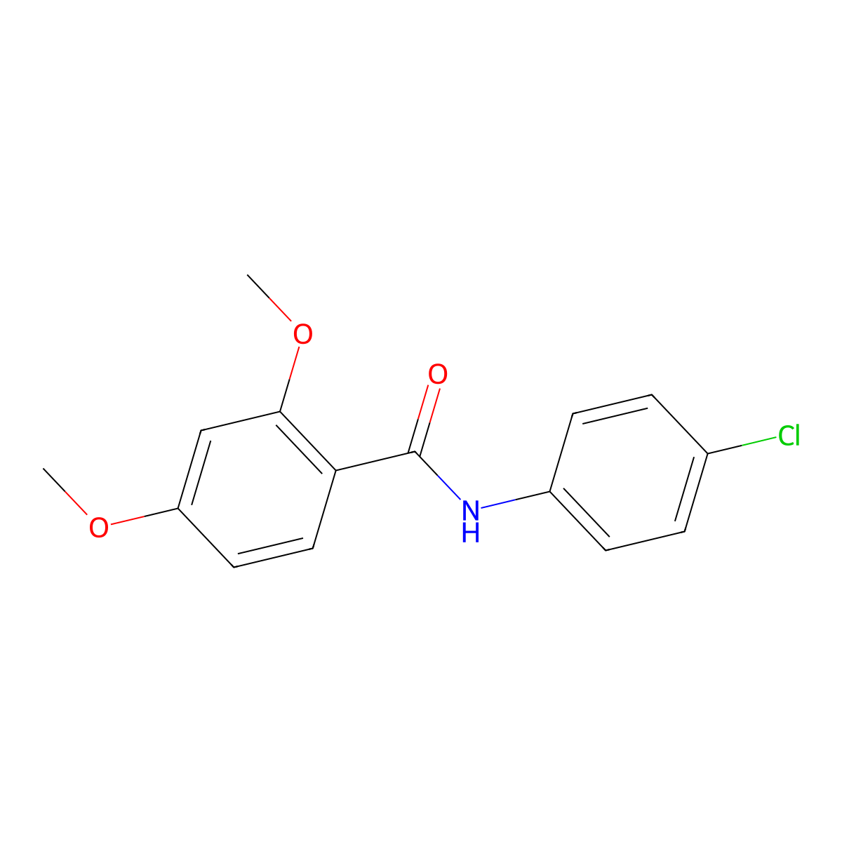 N-(4-chlorophenyl)-2,4-dimethoxybenzamide molecular structure, CAS 1718-98-5