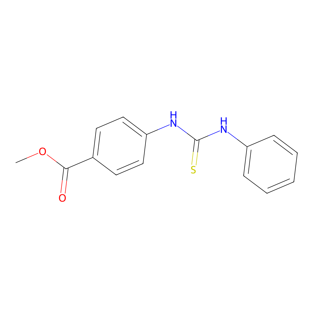 Methyl 4-[(anilinocarbonothioyl)amino]benzoate molecular structure, CAS 17180-03-9
