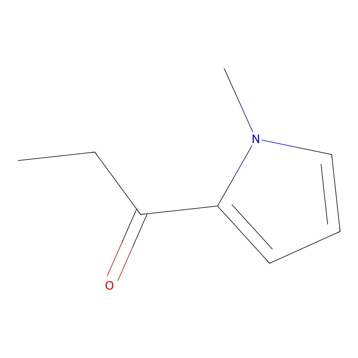 1-Propanone, 1-(1-methyl-1H-pyrrol-2-yl)- molecular structure, CAS 17180-59-5