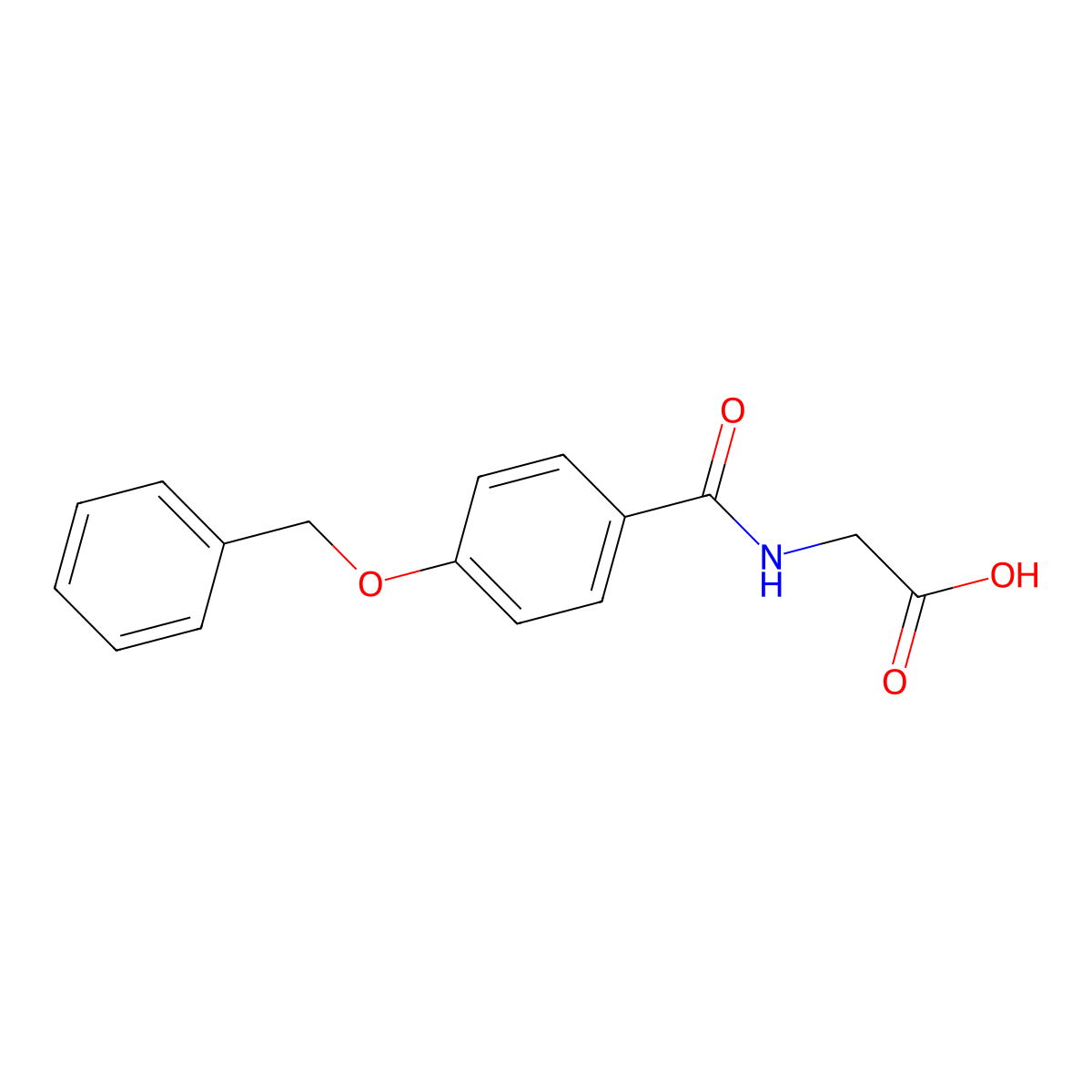 {[4-(Benzyloxy)phenyl]formamido}acetic acid molecular structure, CAS 171806-97-6